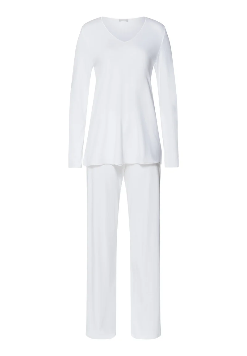Cotton Silk L/SLV Pajama | white 074816-070101
