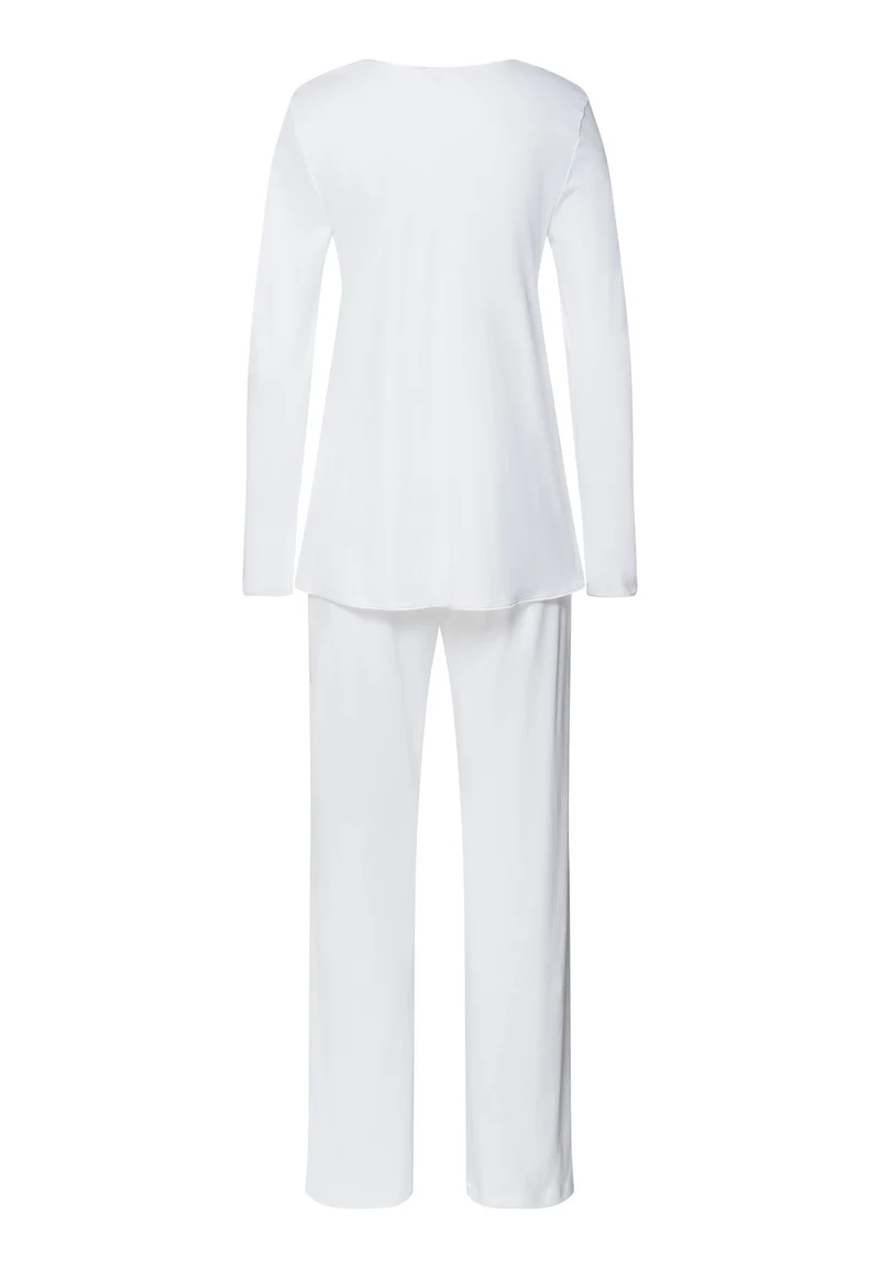 Cotton Silk L/SLV Pajama | white 074816-070101