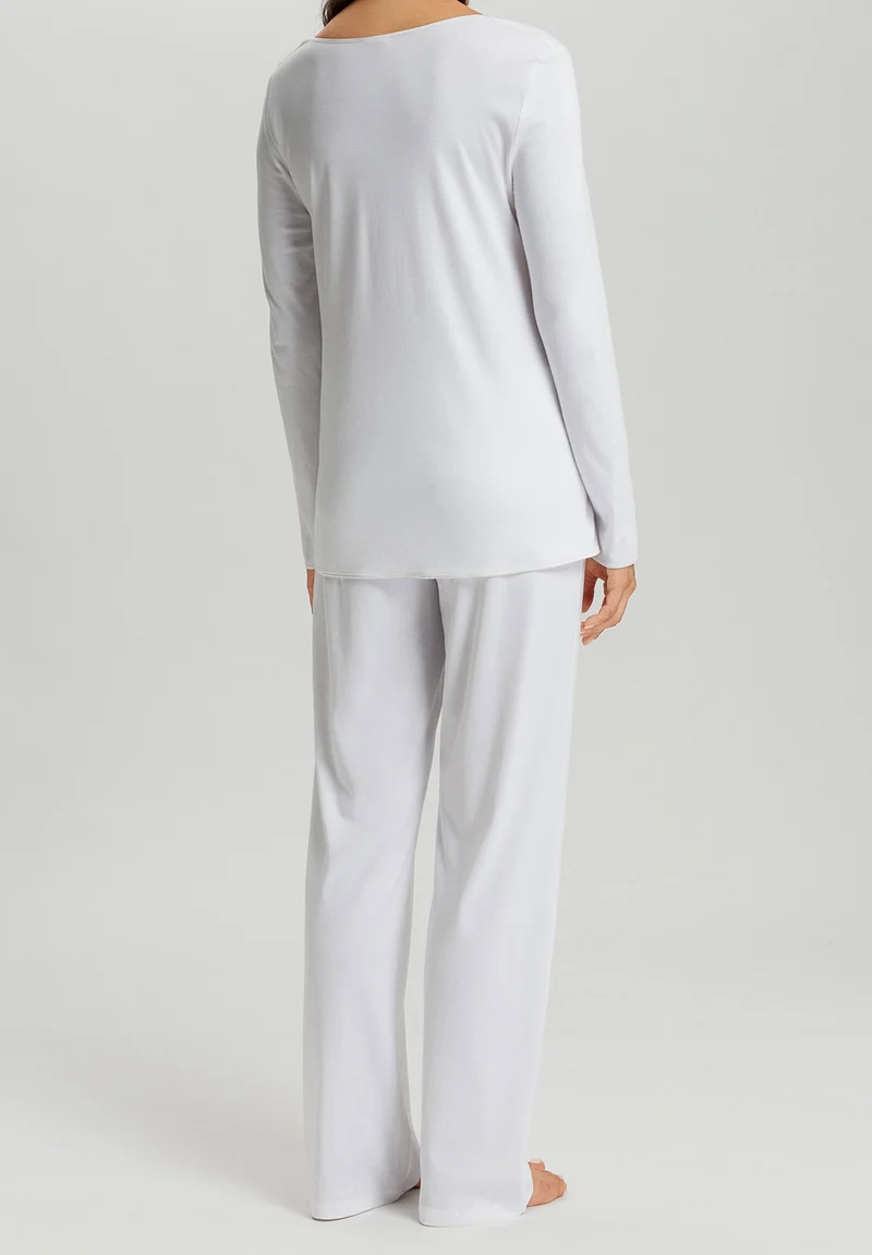 Cotton Silk L/SLV Pajama | white 074816-070101