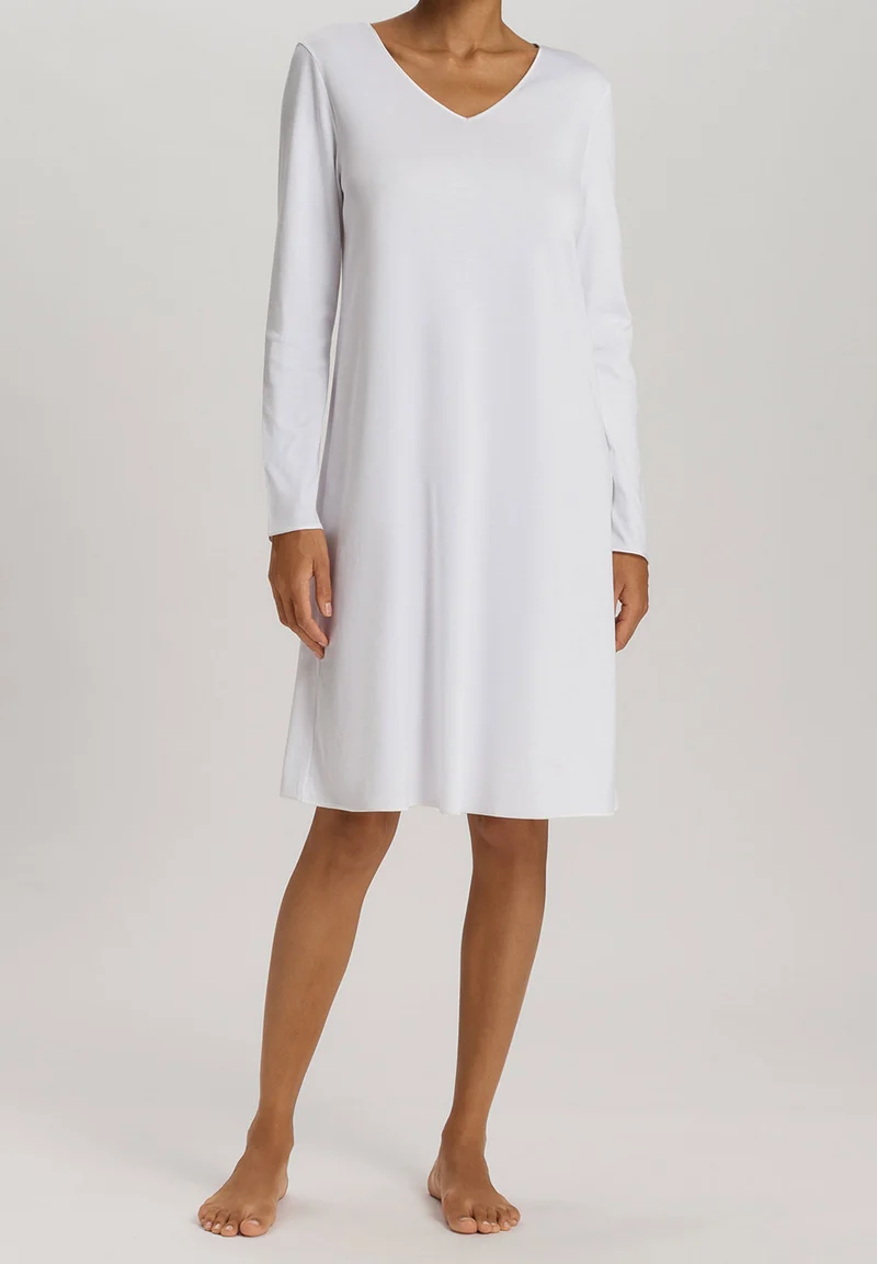 Cotton Silk L/SLV Nightdress 100cm | white 074815-070101