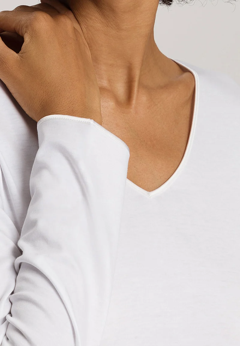 Cotton Silk L/SLV Nightdress 100cm | white 074815-070101