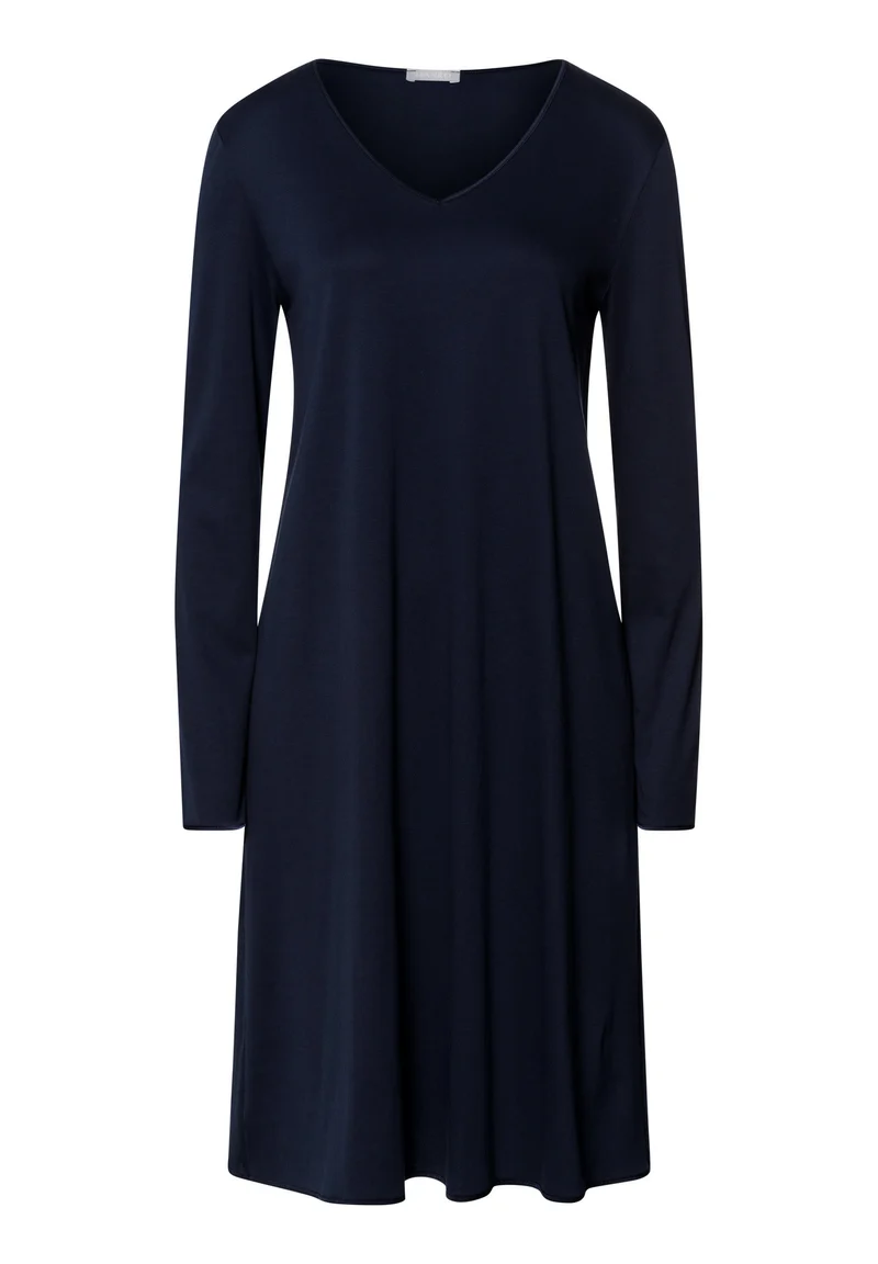 Cotton Silk L/SLV Nightdress 100cm | deep navy 074815-071610
