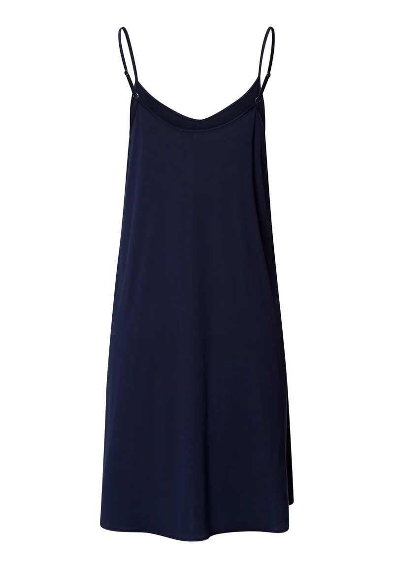 Cotton Silk Spaghetti Dress 95cm | deep navy 074813-071610