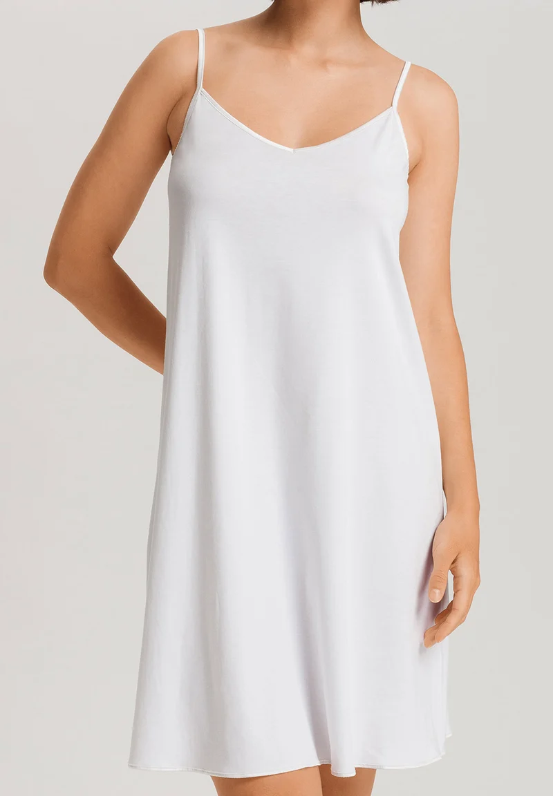 Cotton Silk Spaghetti Dress 95cm | white 074813-070101