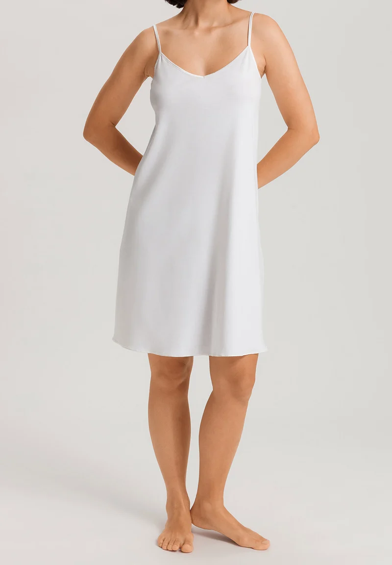 Cotton Silk Spaghetti Dress 95cm | white 074813-070101