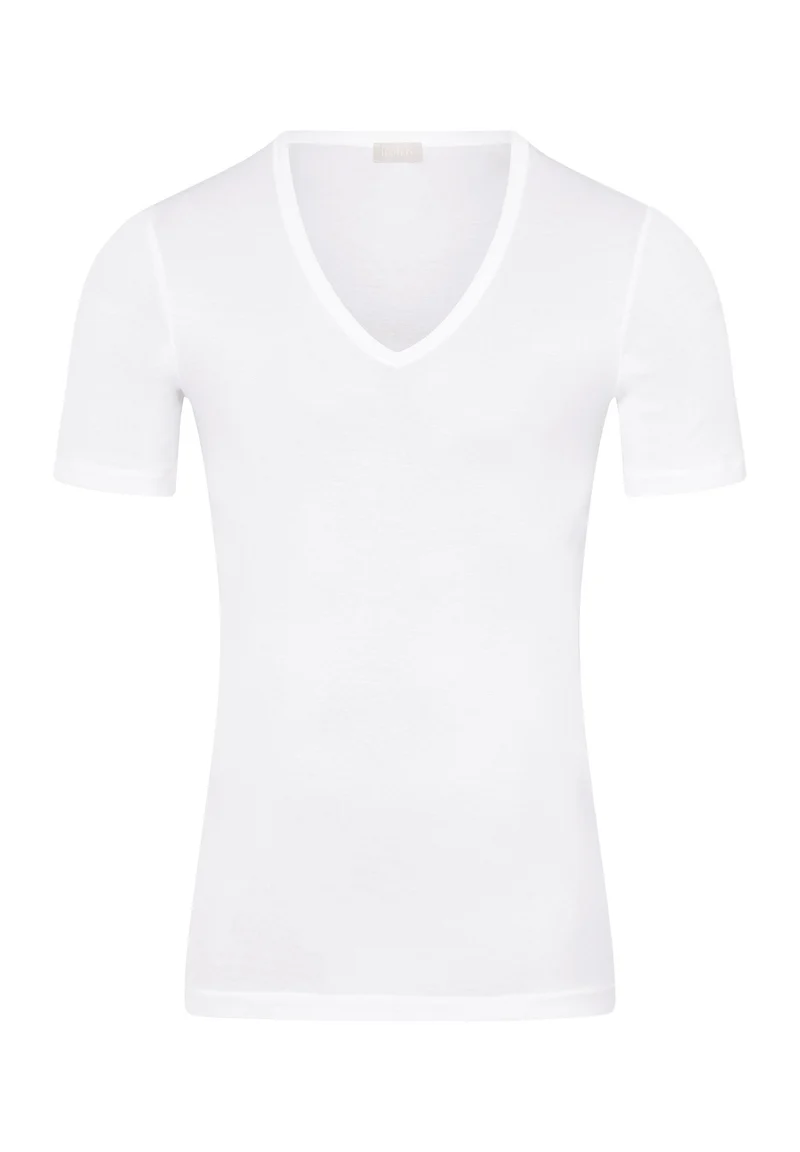 Cotton Pure S/SLV Shirt V-Neck | white 073665-070101