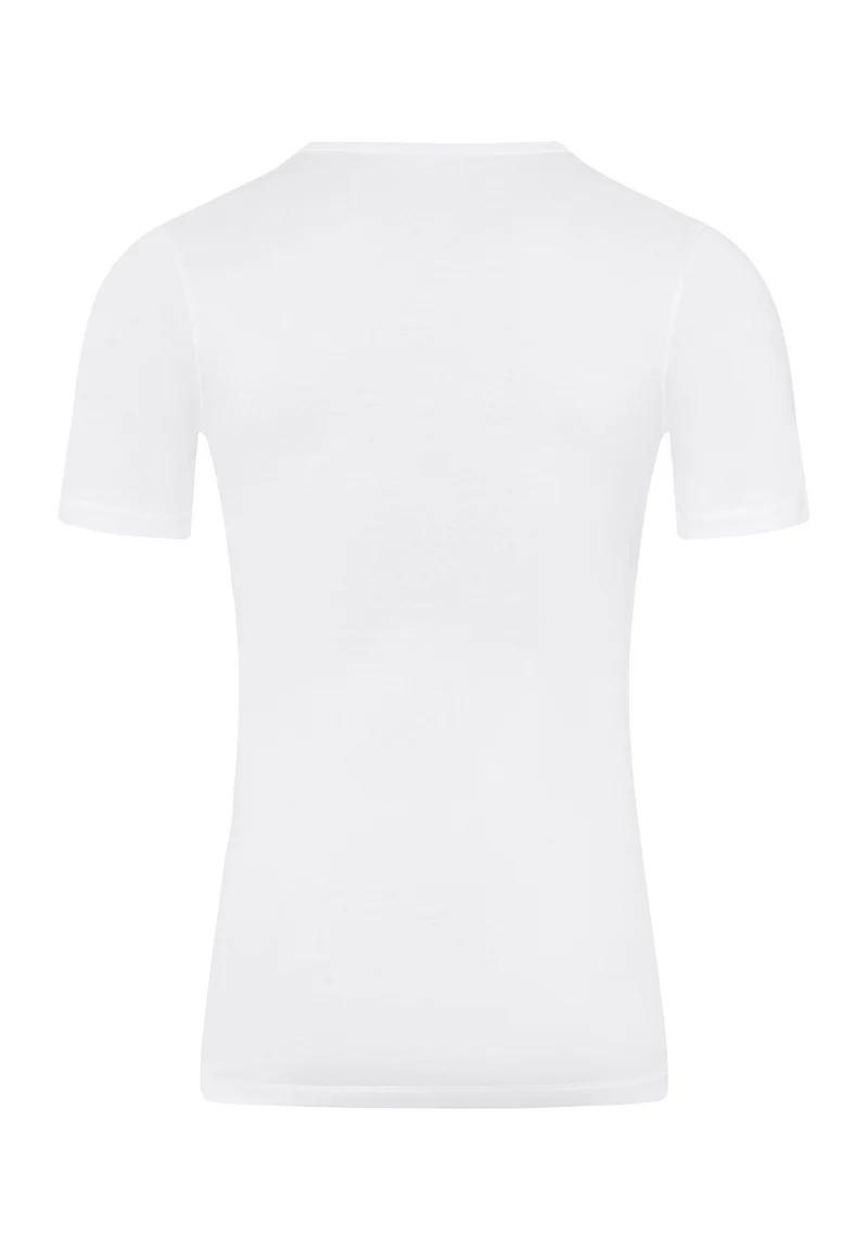 Cotton Pure S/SLV Shirt V-Neck | white 073665-070101