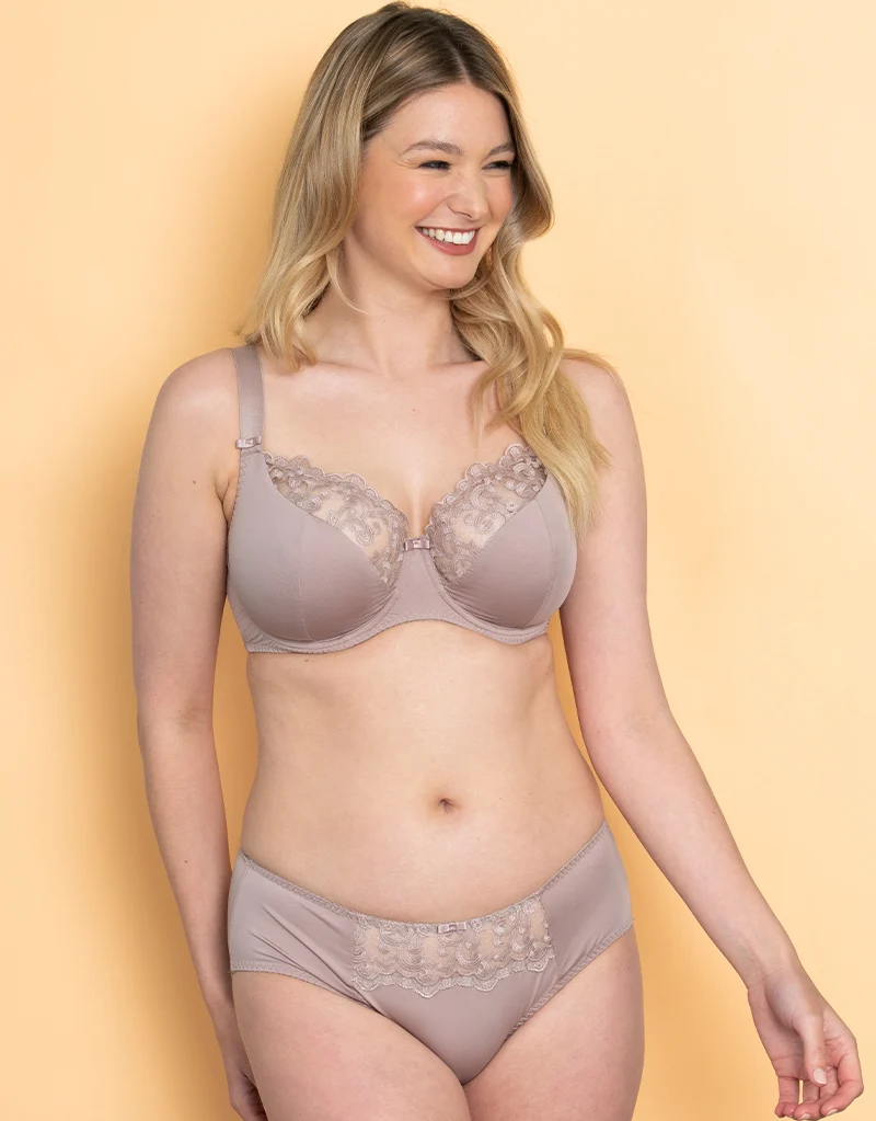 Flirtelle Swirl Balcony Bra Soft Taupe