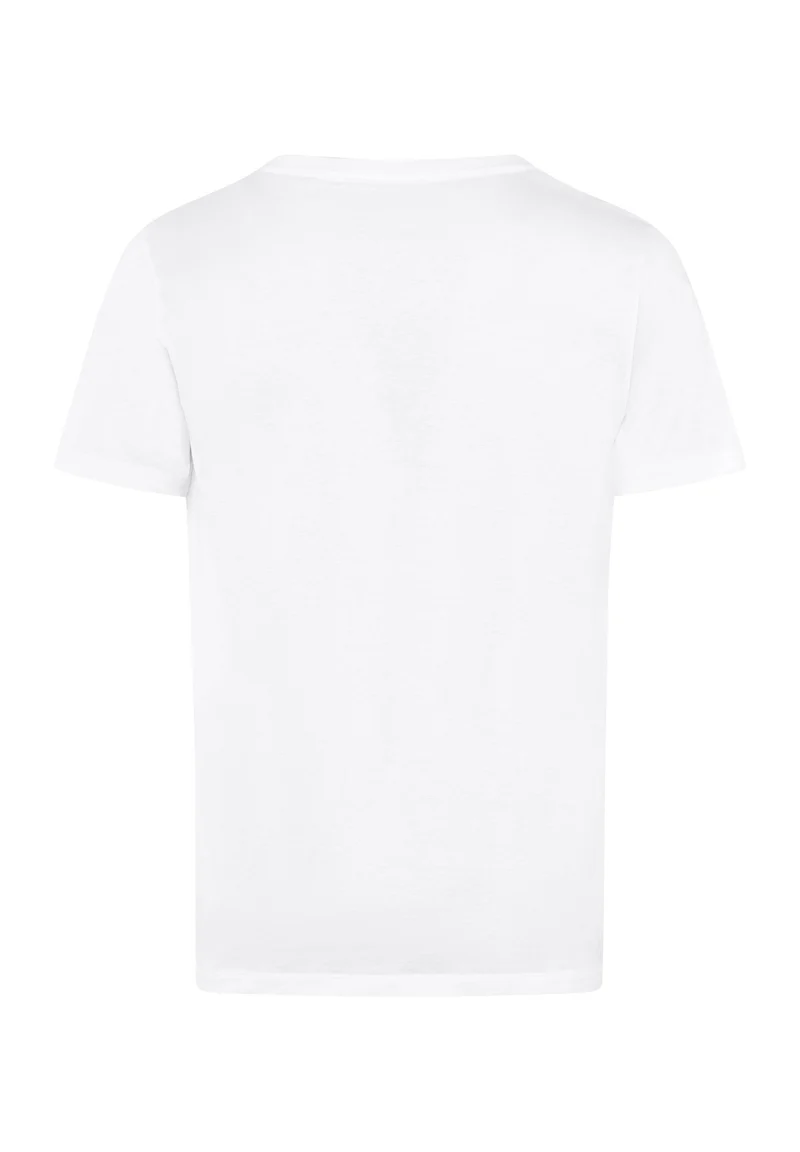Cotton Sporty S/SLV Shirt V-Neck | white 073510-070101
