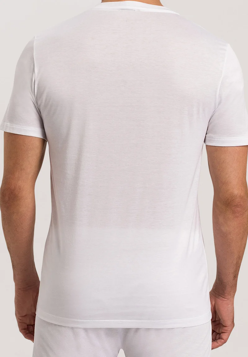 Cotton Sporty S/SLV Shirt V-Neck | white 073510-070101