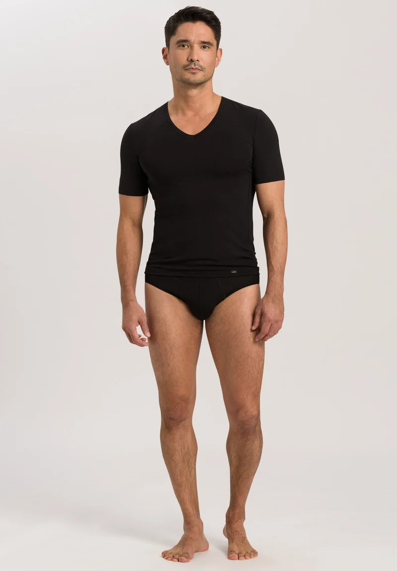 Natural Function S/SLV Shirt V-Neck | deep black 073185-072197