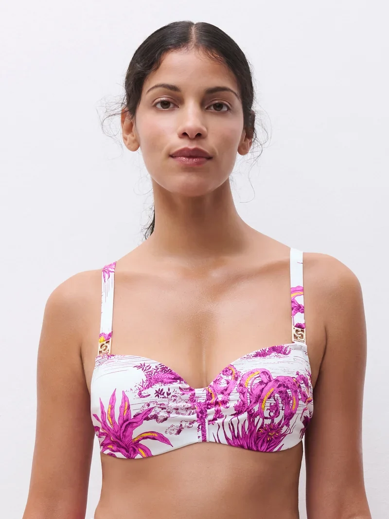 Chantelle Swimwear - Sauvage Halbschalen-Memory-Bikini White Jungle