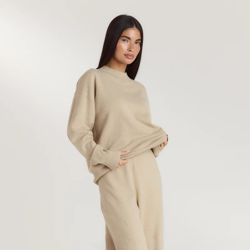 Pullover mit Rundhalsausschnitt - Haferflocken