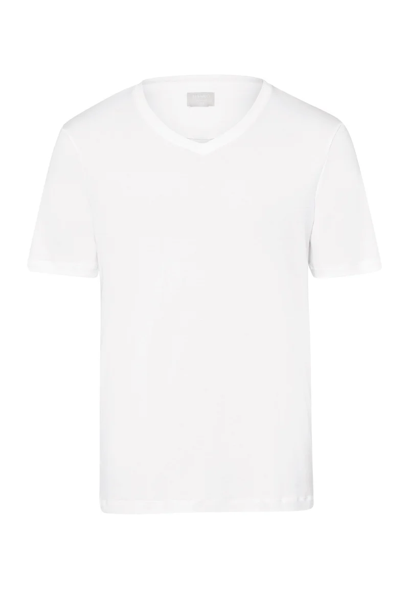 Sea Island Cotton S/SLV Shirt V-Neck | white 073173-070101