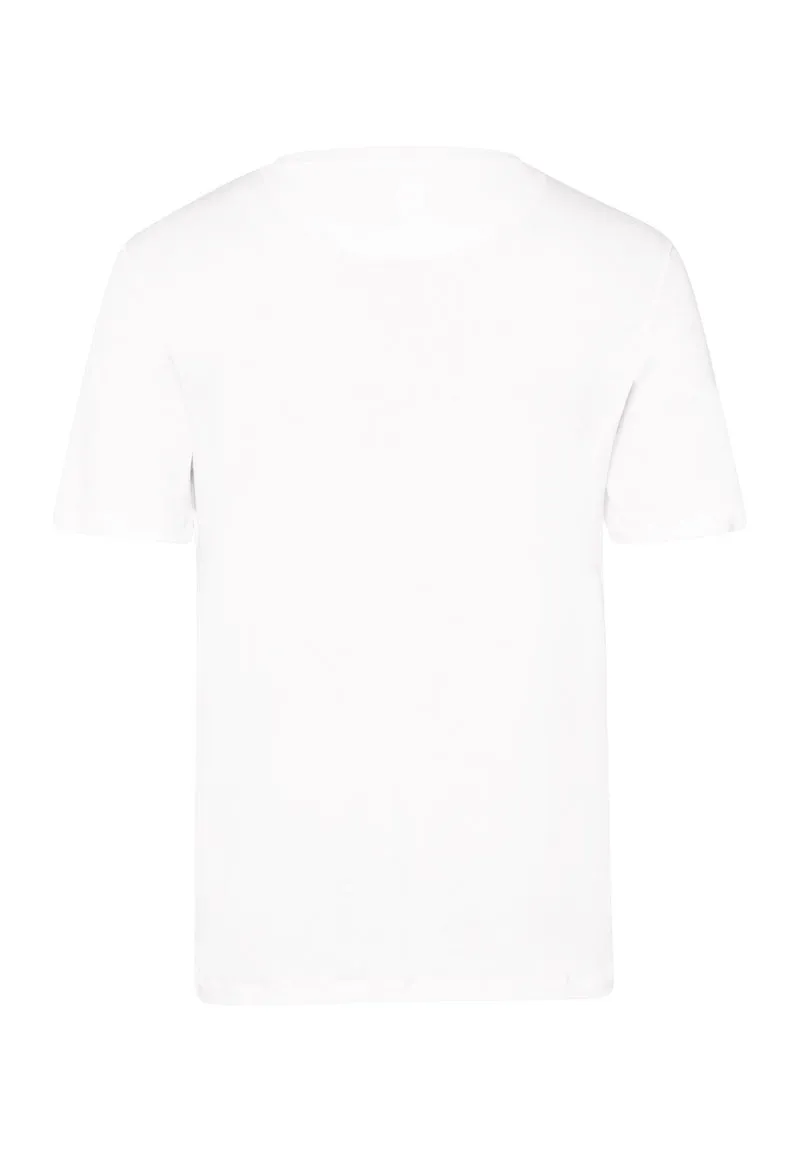 Sea Island Cotton S/SLV Shirt V-Neck | white 073173-070101