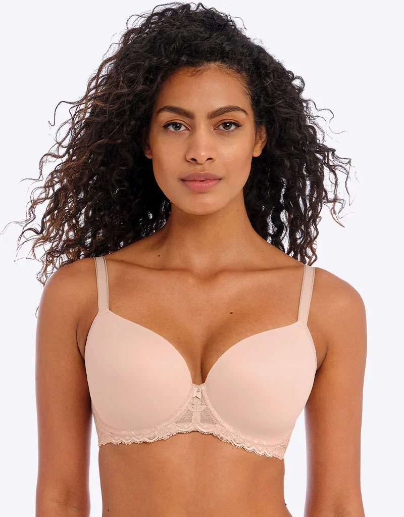 Freya Offbeat Moulded Plunge Bra Natural Beige