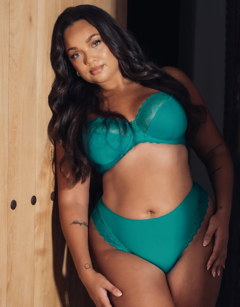 Curvy Kate Wild One Balcony Bra Teal Blue