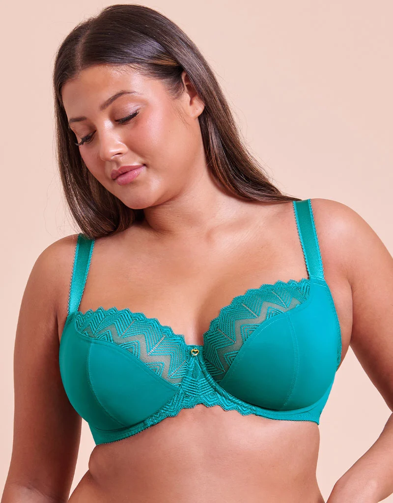 Curvy Kate Wild One Balcony Bra Teal Blue