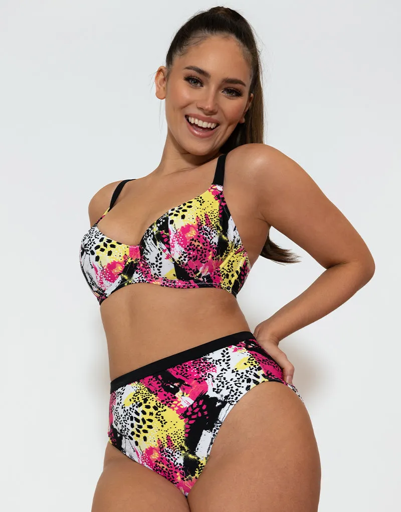 Curvy Kate Sea Leopard Balcony Bikini Top Print Mix