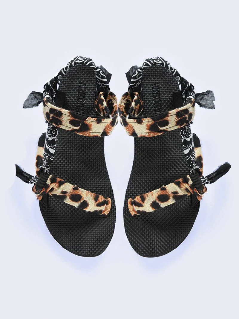Trekky Leopard Sandal