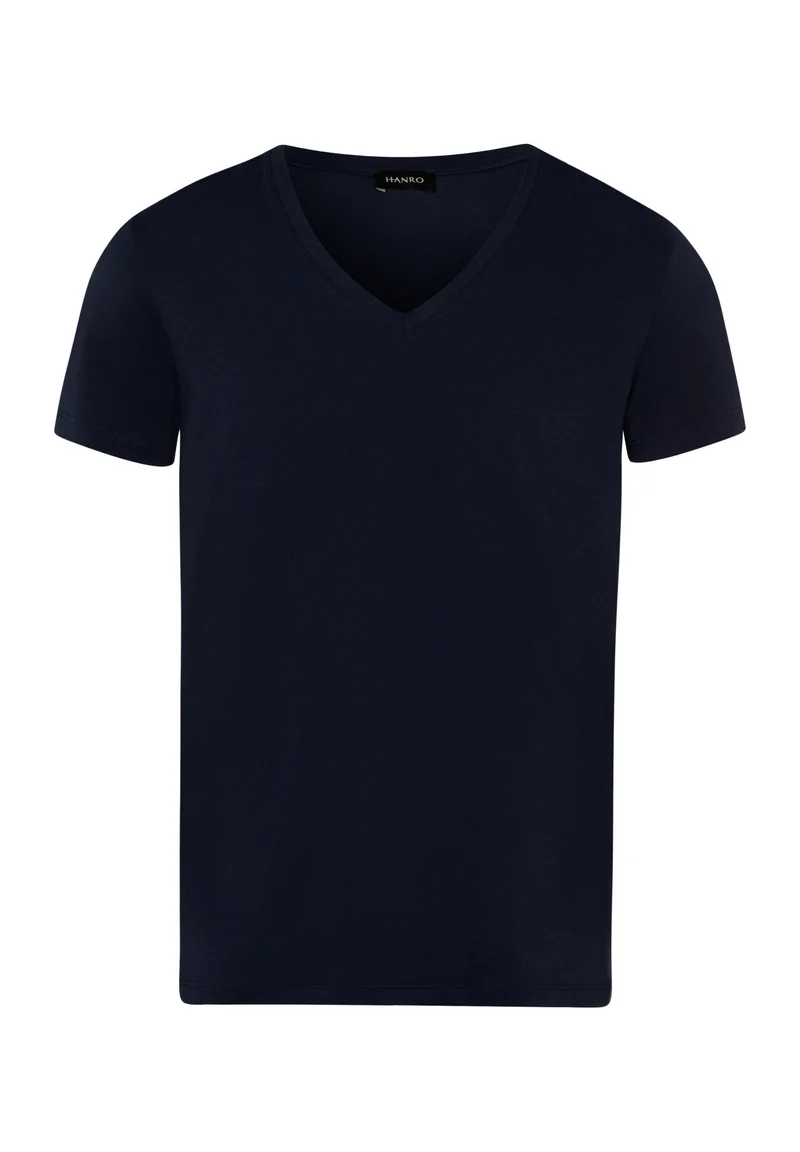 Cotton Superior S/SLV Shirt V-Neck | midnight navy 073089-070593