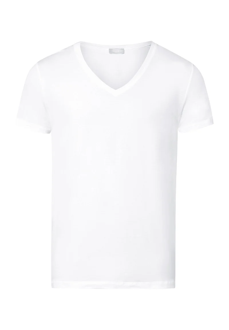 Cotton Superior S/SLV Shirt V-Neck | white 073089-070101