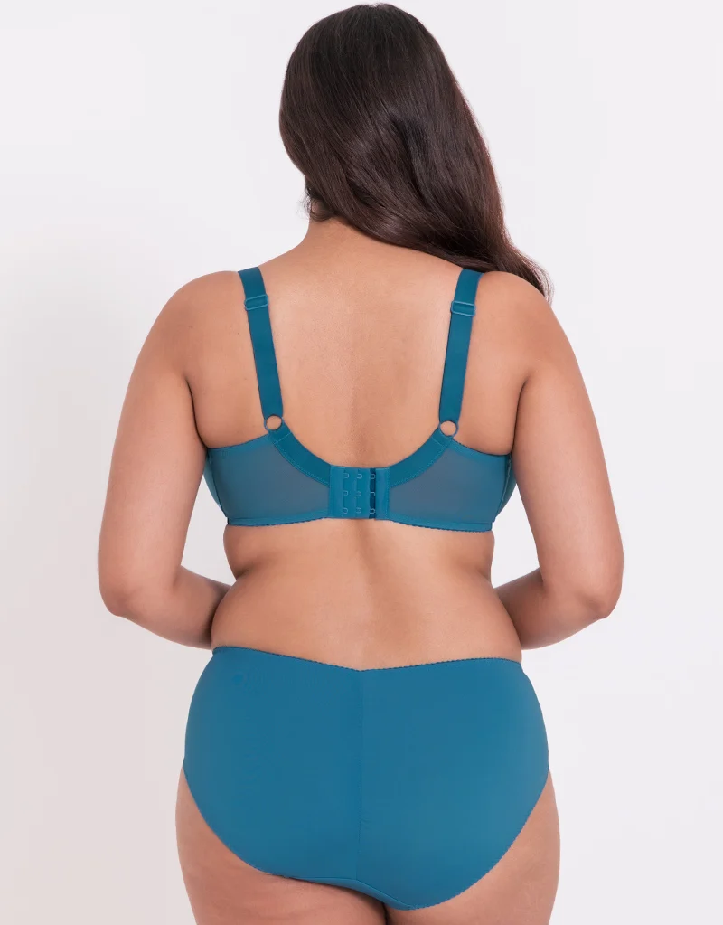 Flirtelle Swirl Balcony Bra Turquoise