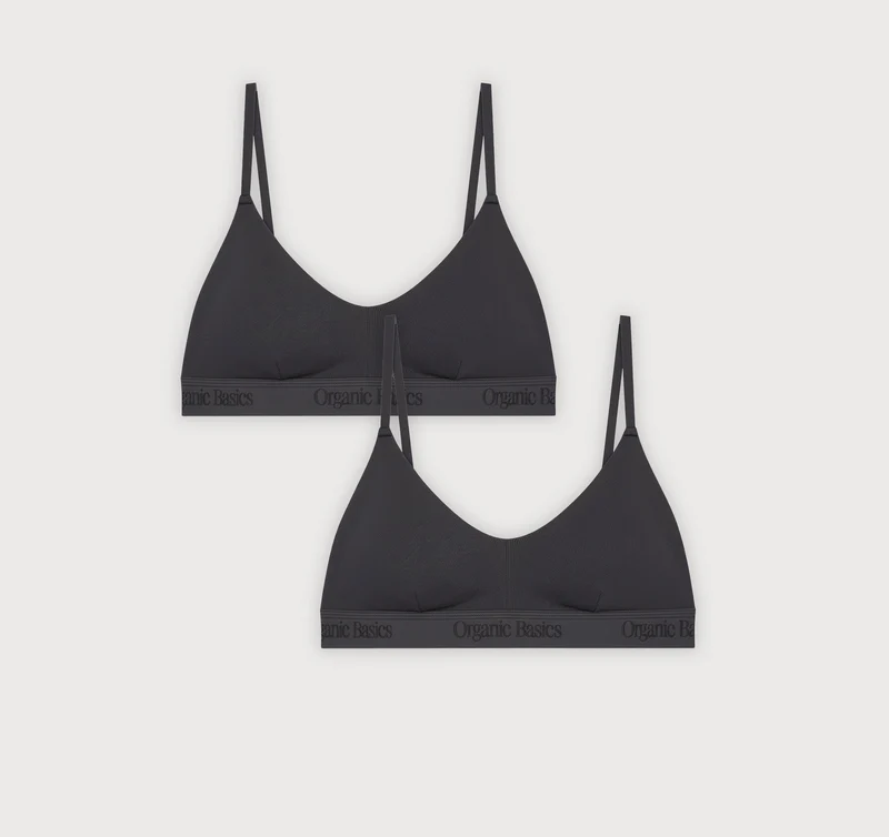 Core Rib Open Back Scoop Bralette 2-Pack