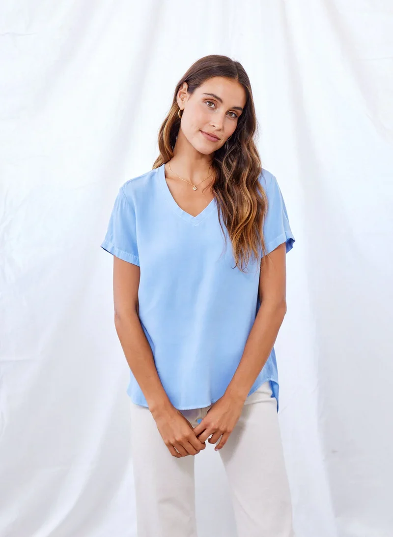 Blue Oasis V Neck