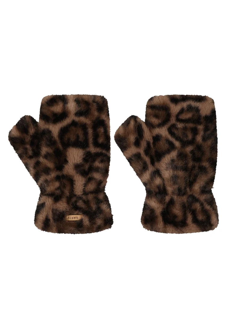 Britamu Fingerless Gloves, print brown