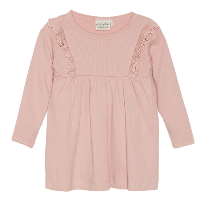 Minymo Rippenkleid - Mahagoni Rose