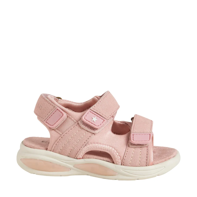 EN FANT leichte Sandalen mit Klettverschluss und Lichtern - Misty Rose