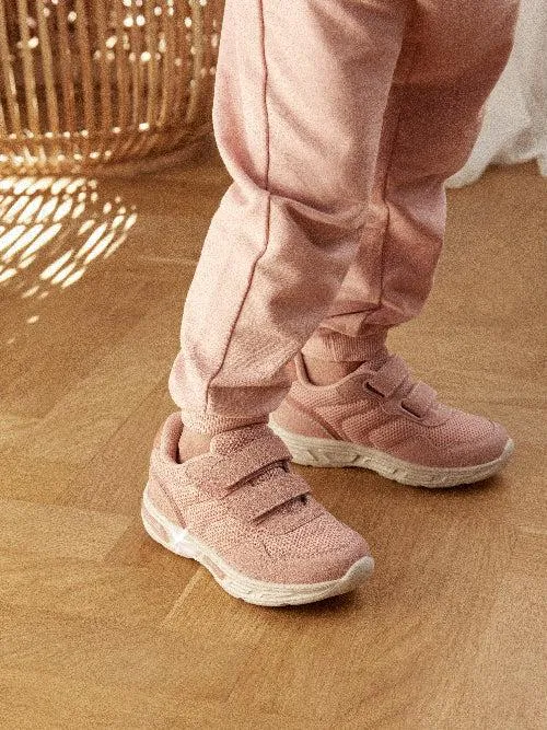 EN FANT leichte Sneaker mit Klettverschluss und Lichtern - Misty Rose