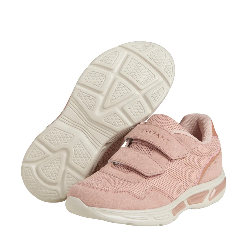 EN FANT leichte Sneaker mit Klettverschluss und Lichtern - Misty Rose