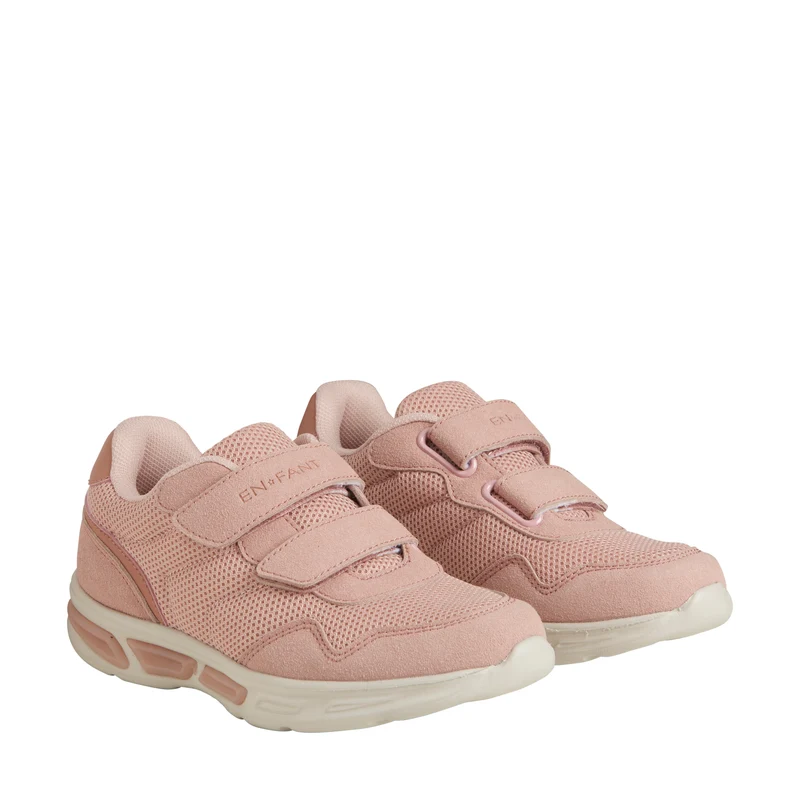 EN FANT leichte Sneaker mit Klettverschluss und Lichtern - Misty Rose