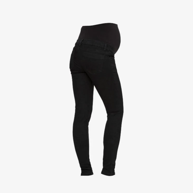 Mamalicious Slim-Fit-Jeans – Schwarz