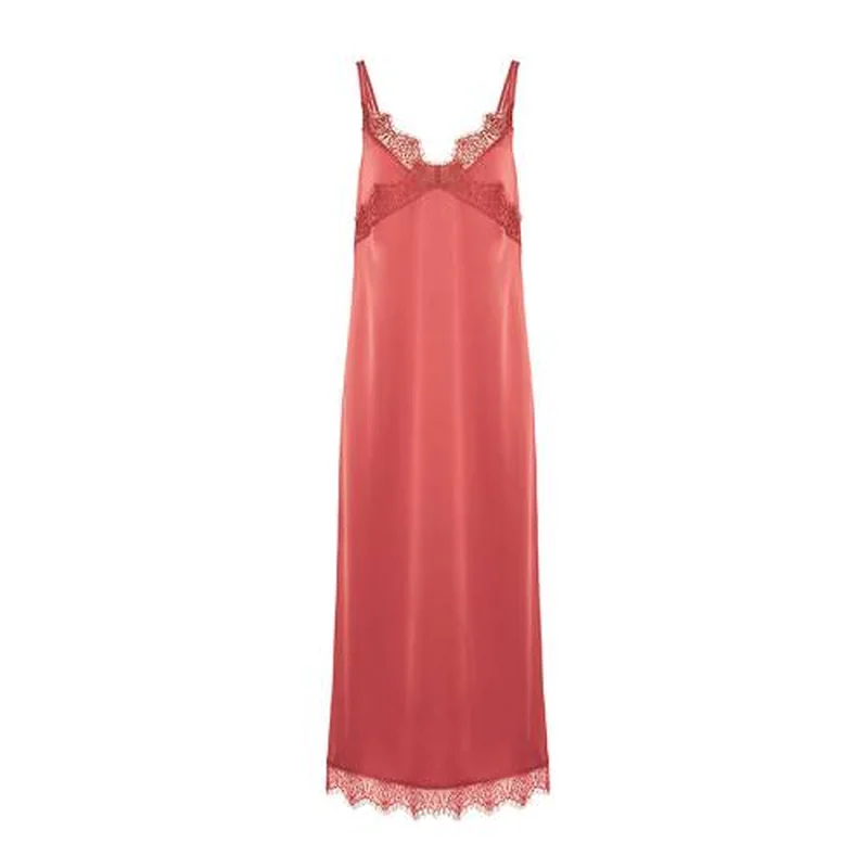 Simone Perele - Satin Secrets Langes Nachthemd Qwartz Pink