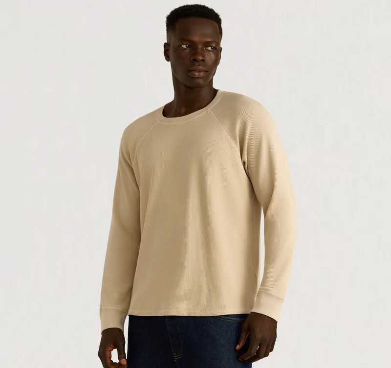 Waffle Raglan Long Sleeve