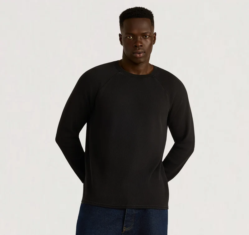 Waffle Raglan Long Sleeve