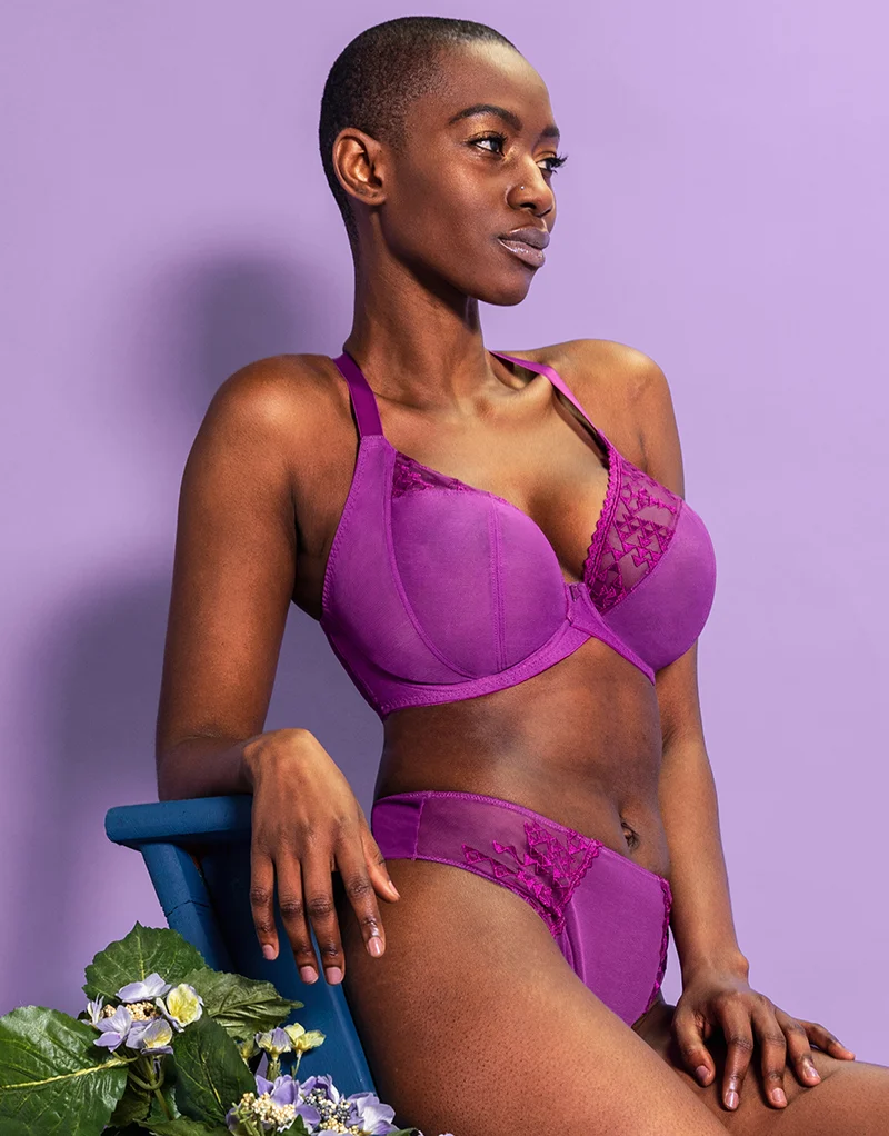 Curvy Kate Centre Stage Full Plunge Side Support Bra Violet