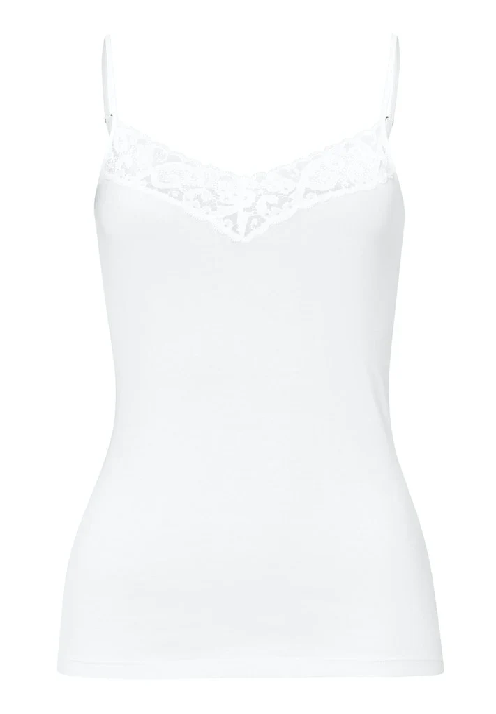 Moments V-Neck Spaghetti Top White