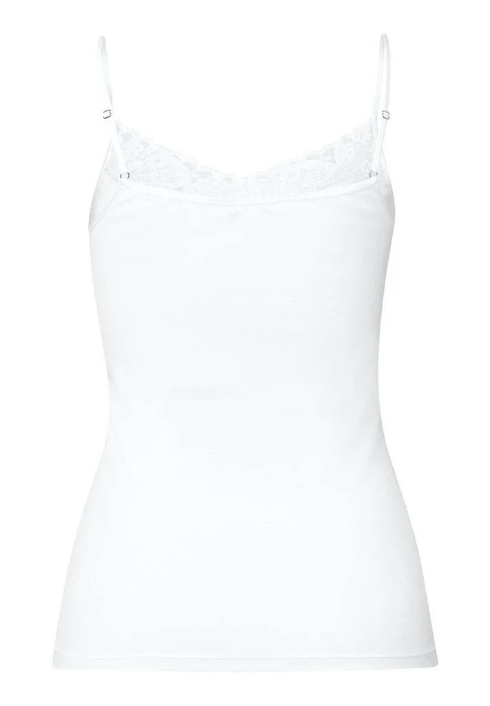 Moments V-Neck Spaghetti Top White