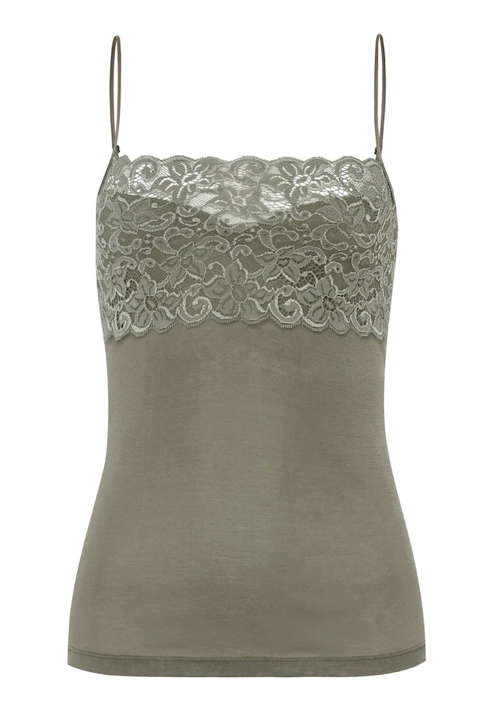 Moments Cotton Spaghetti Top Green