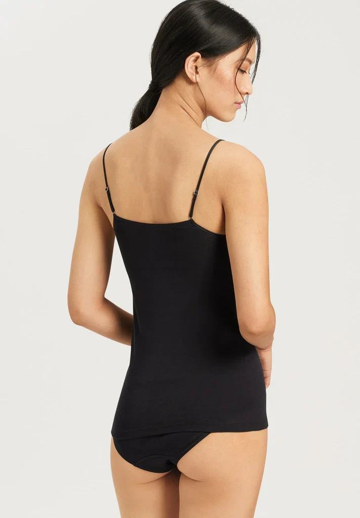 Moments Cotton Spaghetti Top Black