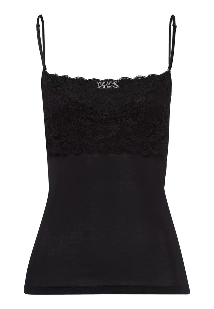 Moments Cotton Spaghetti Top Black