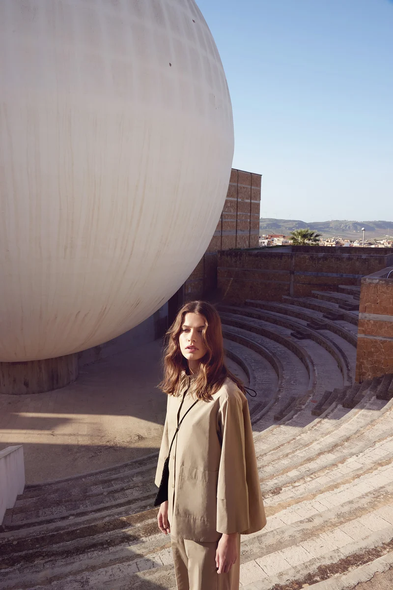 Taupe Pocket Blouse