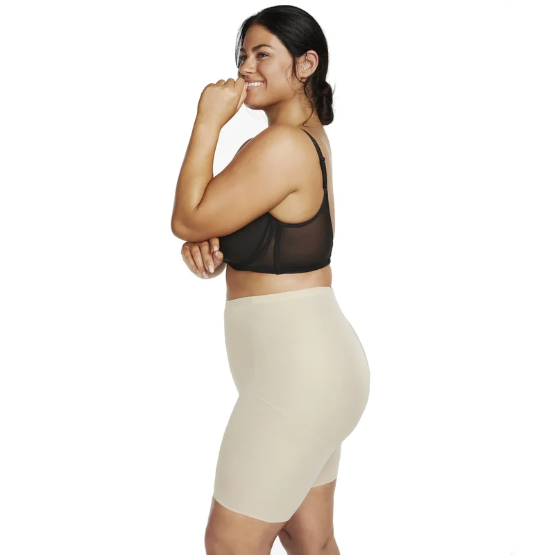 Naomi & Nicole Shapewear - Unglaublich bequeme Radlerhose mit Taillenbund, warmes Beige