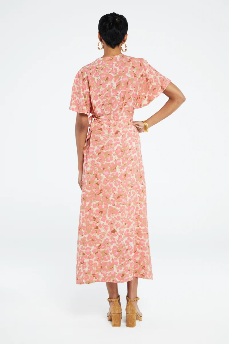 Archana Pink Cheetah Dress