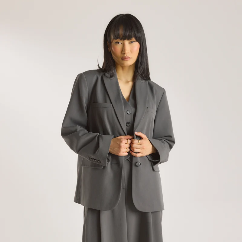 Oversized Blazer - Charcoal