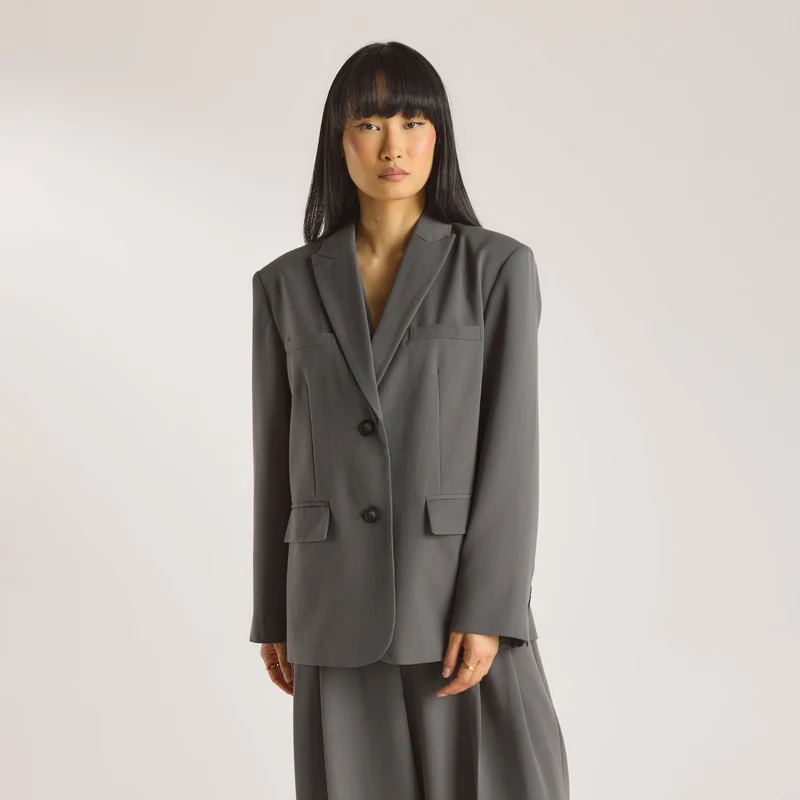 Oversized Blazer - Charcoal